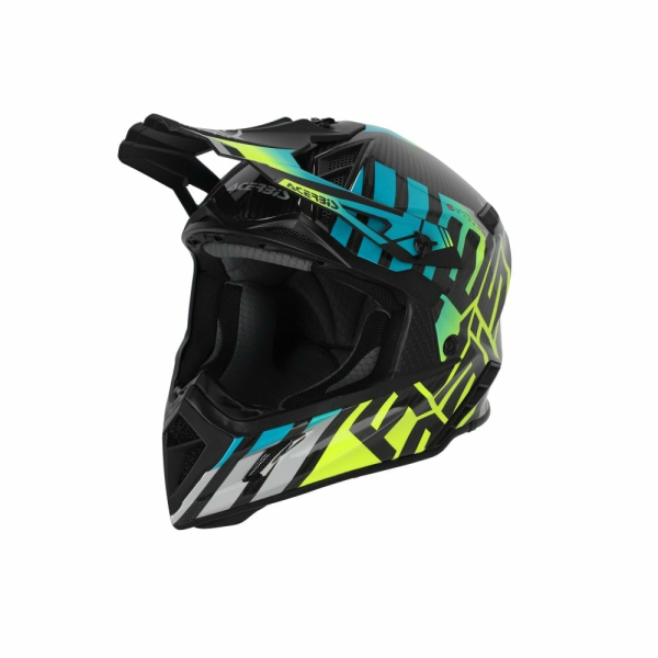 Acerbis Steel Carbon 22.06 sisak, világoskék/fluo sárga, 1, nordicamoto.ro