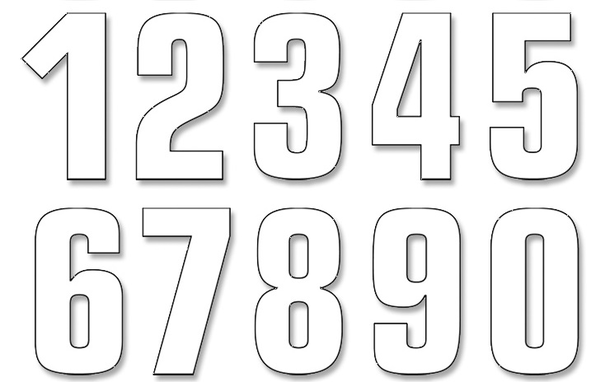 Number Kit White, 1, nordicamoto.ro