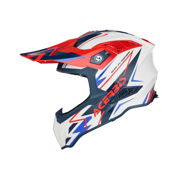 Acerbis Airstrike-x sisak, fehér/kék/piros, M-es méret, 11, nordicamoto.ro