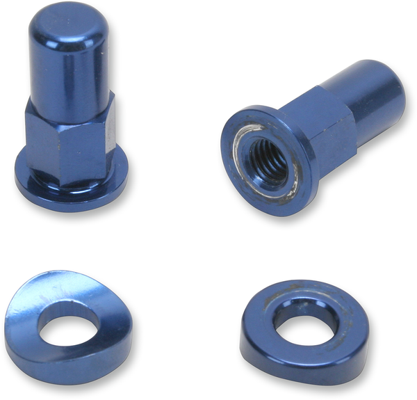Rim Lock Tower Nut/spacer Set Anodized, Blue, 1, nordicamoto.ro