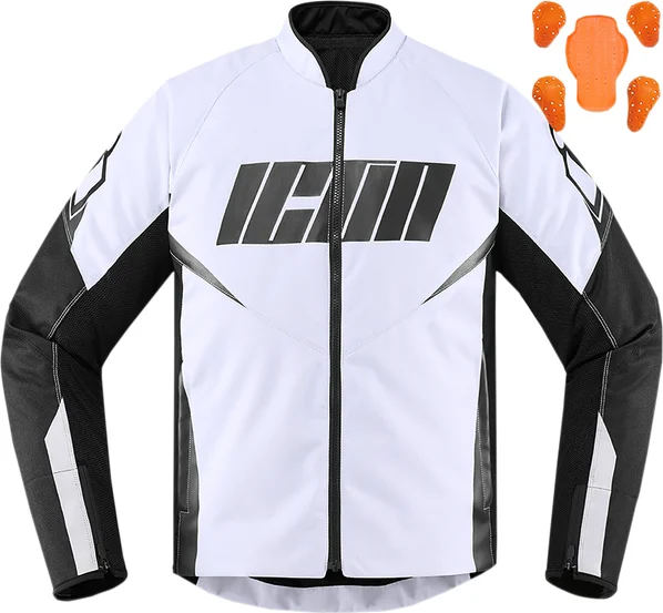 Geaca Textila Icon Hooligan Black/White 3XL, 1, nordicamoto.ro