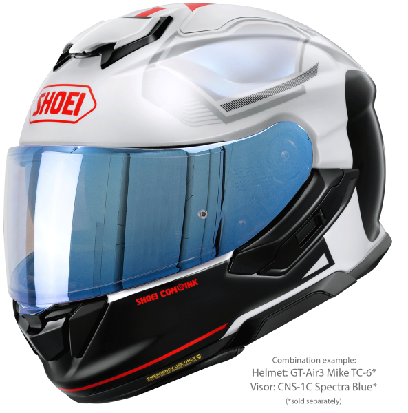 SHOEI GT-AIR3 MIKE TC-6 teljes arcú sisak, fekete/piros/fehér, S-es méret, 3, nordicamoto.ro
