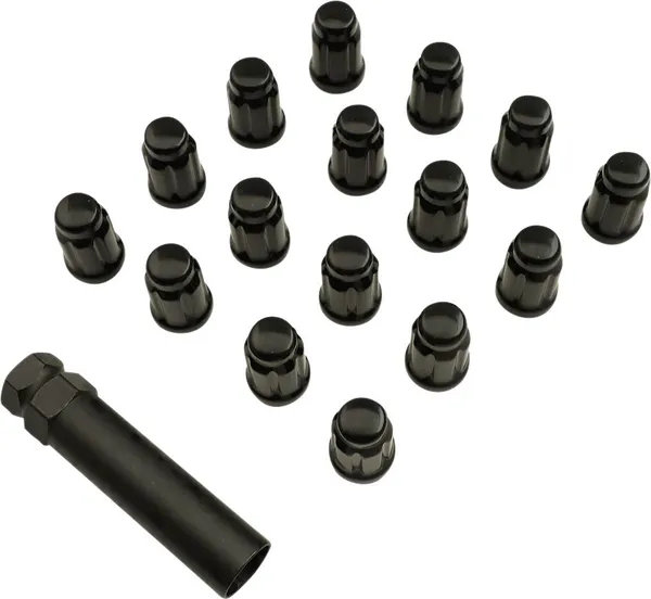 Splined Lug Nut Black, 1, nordicamoto.ro