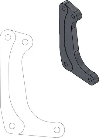 Supermoto versenyrotor-adapter tartó, fekete, 1, nordicamoto.ro