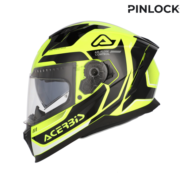 Acerbis X-way Graphic teljes arcú sisak, fluoreszkáló sárga/fekete, M-es méret, 11, nordicamoto.ro