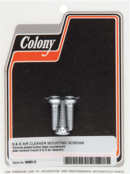 S&s Air Cleaner Cover Mounting Screw Kit Silver, 1, nordicamoto.ro