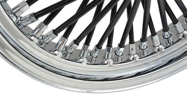 Fat Daddy Black 50-spoke Radial Laced Wheel Black, 2, nordicamoto.ro