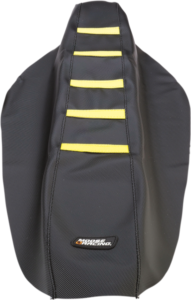 Seat Cover Ribbed Suz Yel Black, 2, nordicamoto.ro