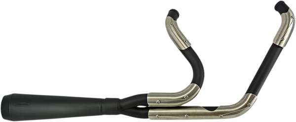 Assault 2:1 Exhaust System Black, Mild Steel, 1, nordicamoto.ro