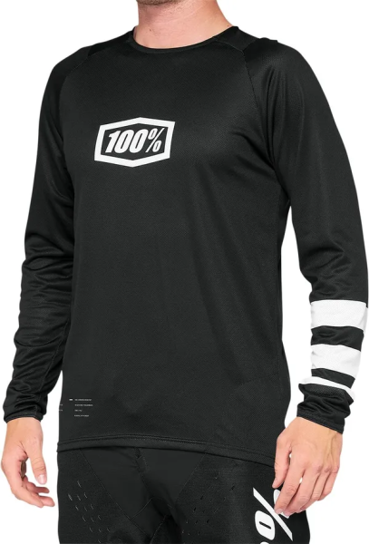 MTB póló, 100% R-Core, fekete/fehér, S-es méret, 1, nordicamoto.ro
