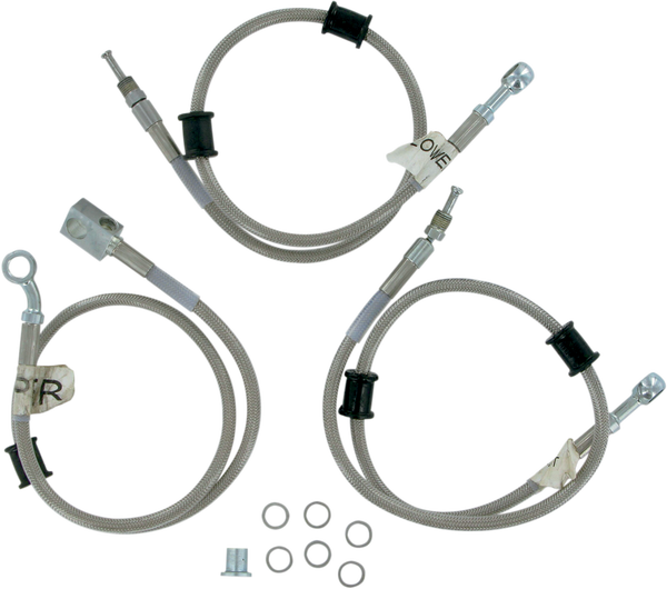 Front And Rear Brake Lines Silver, 1, nordicamoto.ro