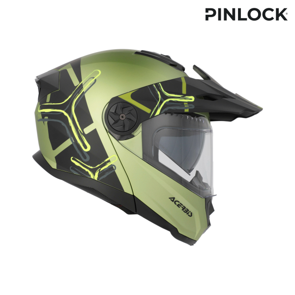 Acerbis Rider Graphic felhajtható sisak, zöld/fekete, M méret, 14, nordicamoto.ro