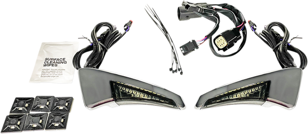 Sequential Tour Pak Seat Back Rest Led Lights White, 1, nordicamoto.ro