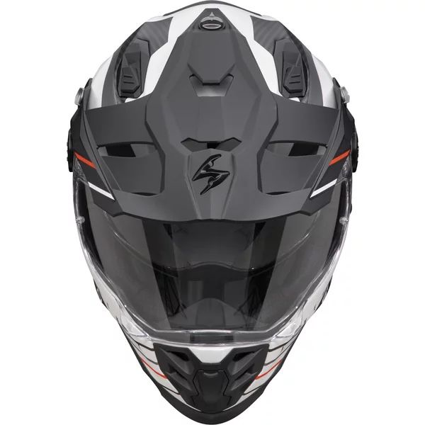 SCORPION ADF-9000 AIR FEAT M enduro/kalandmotoros sisak – fekete/ezüst/piros, 3, nordicamoto.ro