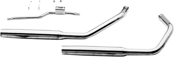 Staggered Dual Exhaust System Chrome, 1, nordicamoto.ro