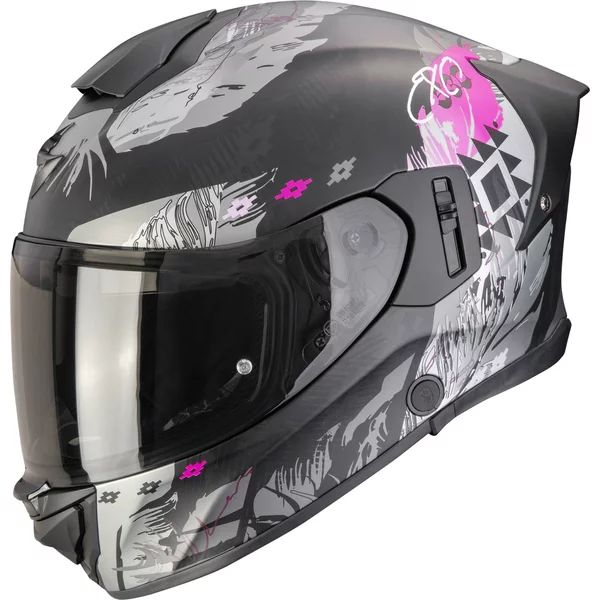 SCORPION EXO-530 AIR HADJI XS teljes arcú sisak, matt fekete/rózsaszín, 1, nordicamoto.ro