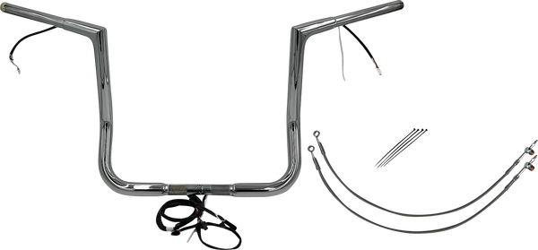 Plug & Play Ez Install 1-1/4(r) Flat Top Handlebar Kit Silver, 1, nordicamoto.ro