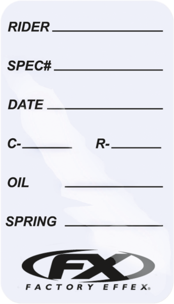 Suspension Spec Sticker White, 1, nordicamoto.ro