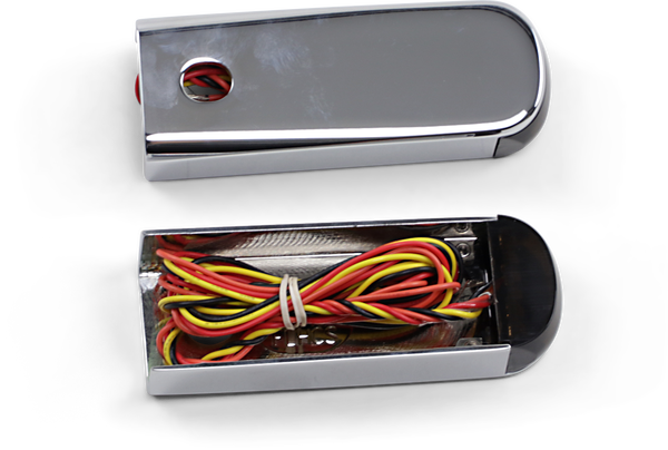 Fender Strut Led Marker Lights Chrome, 1, nordicamoto.ro