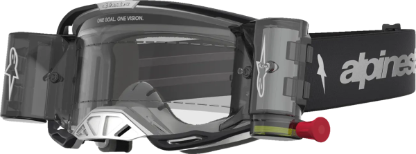Alpinestars Vision 8 Amber Roll-Off védőszemüveg – ezüst/fekete/átlátszó lencse, 1, nordicamoto.ro