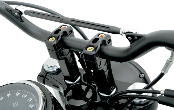 Dual Handlebar Riser Clamp Assembly Black, 2, nordicamoto.ro