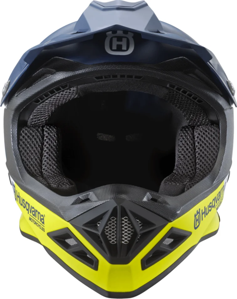 Husqvarna Railed kék/sárga gyermek sisak, L/52-es méret, 8, nordicamoto.ro