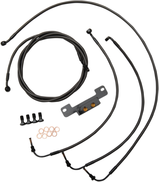 Standard Midnight Braided Handlebar Cable/brake Line Kit Black, 1, nordicamoto.ro