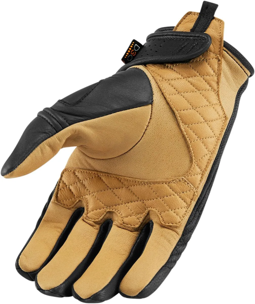 Icon AXYS™ textil/bőr kesztyű, fekete/barna, S méret, 6, nordicamoto.ro