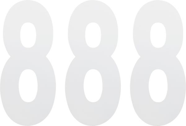 Standard Numbers White, 3, nordicamoto.ro