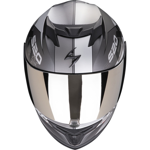 SCORPION EXO-520 EVO AIR COVER sport/túra teljes arcú bukósisak, ezüst/piros, XXL, 2, nordicamoto.ro