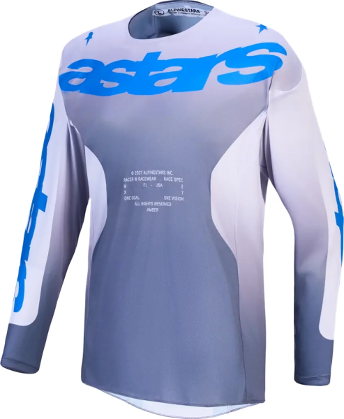 Alpinestars Racer póló, szürke, borostyánsárga és kék színben, XL-es méretben, 1, nordicamoto.ro