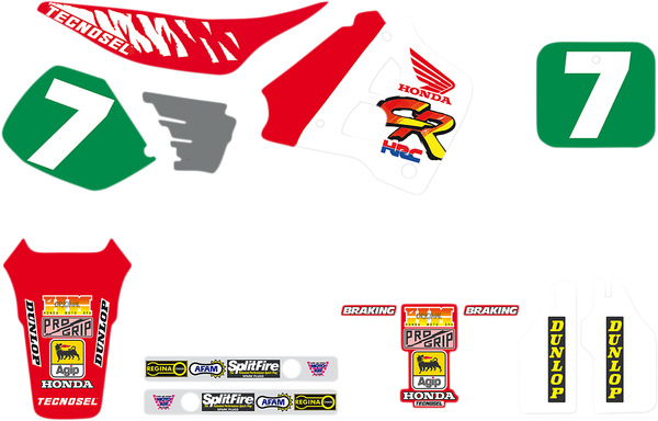 Graphics Kit Green, Red, White, 2, nordicamoto.ro
