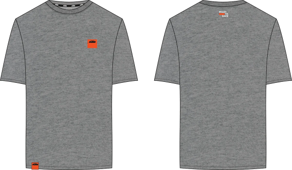 KTM PURE póló, sötét szürke melange, XS, 1, nordicamoto.ro