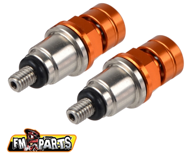 Fm-Parts gyártmányú narancssárga KTM/Husqvarna WP villa légtelenítő szelepek, 1, nordicamoto.ro