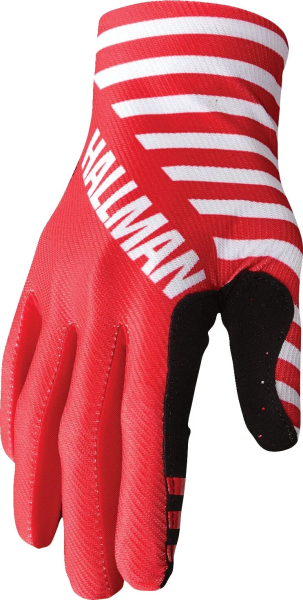 Thor Hallman Mainstay kesztyű, fekete/piros/fehér, XL méret, 1, nordicamoto.ro