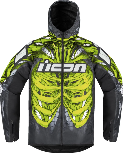Icon Airform Manik'r szürke/zöld S méretű kabát, 1, nordicamoto.ro