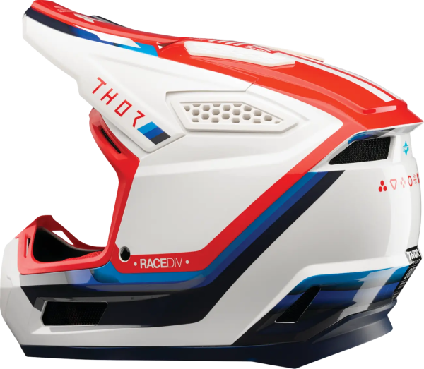 Thor Fleet Defy sisak, fehér/piros/kék, L-es méret, 4, nordicamoto.ro