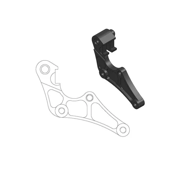 Supermoto utcai tárcsafogó-adapter fekete, 1, nordicamoto.ro
