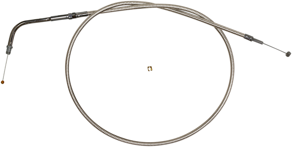 Polished Stainless Steel Braided Throttle/idle Cable Silver, 2, nordicamoto.ro