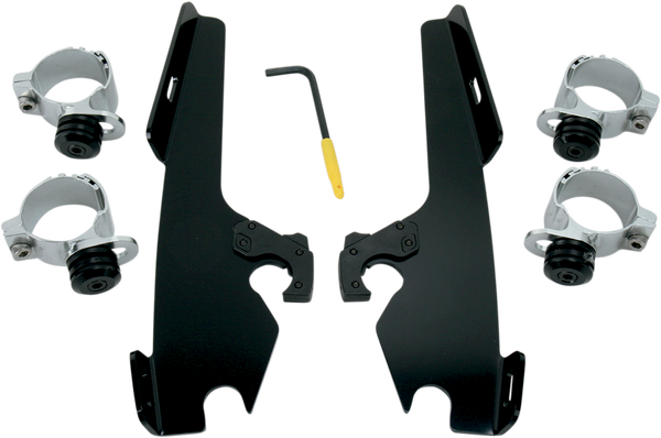 Fats/slim Windshield  Trigger-lock Complete Mount Kit Black, 1, nordicamoto.ro