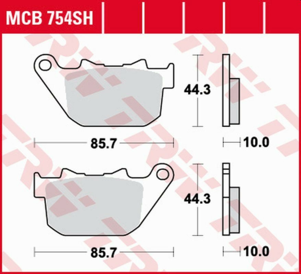 TRW szinterezett hátsó fékbetétek a következő HARLEY-DAVIDSON modellekhez: 883 XL-C / L / N / R ROADSTER / SPORTSTER (2003–2015) / 1200 XL-C / L / R / X SPORTSTER / NIGHTSTER (2004–2013) / XR / XR-X 1200 (2008–2012), 1, nordicamoto.ro