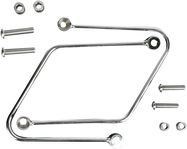 Saddlebag Support Brackets Chrome Honda Silver, 3, nordicamoto.ro