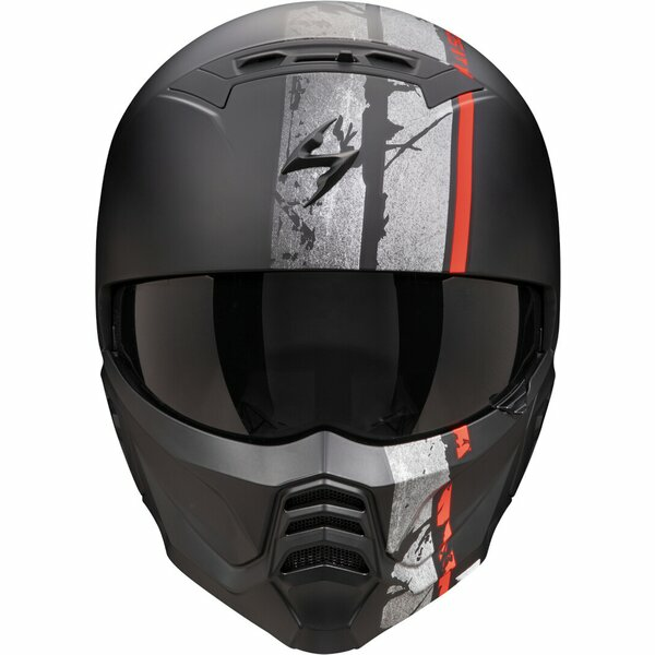 Casca moto SCORPION EXO-COMBAT II LORD Negru mat/Argintiu M, 4, nordicamoto.ro