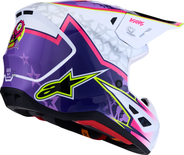 Alpinestars S-M7 Blaster sisak, lila/rózsaszín/fehér, M-es méret, 5, nordicamoto.ro
