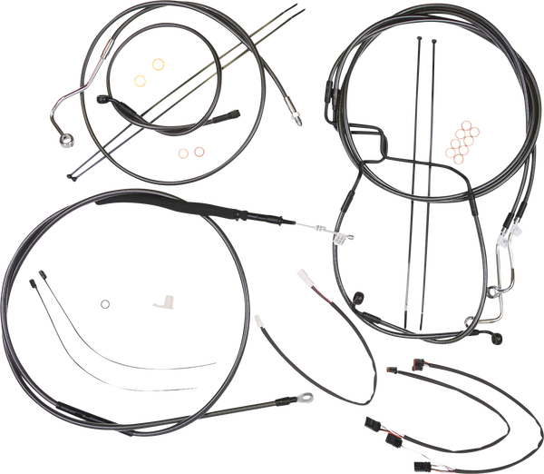 Black Pearl Designer Handlebar Installation Kit Black, 1, nordicamoto.ro