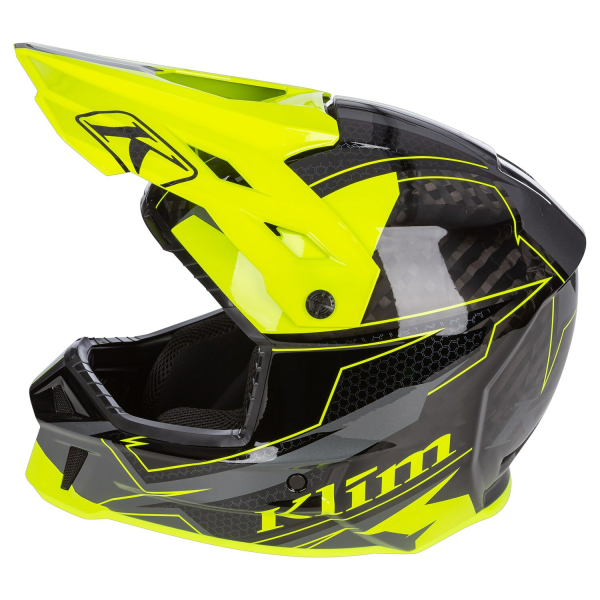 Klim F3 Carbon ECE Unruly fekete–fehér motoros sisak, 41, nordicamoto.ro