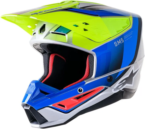 Alpinestars Supertech M5 Sail sárga/kék S sisak, 1, nordicamoto.ro