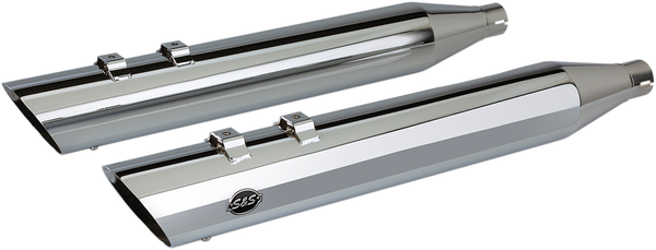 Slash Cut Slip-on Mufflers Chrome, 1, nordicamoto.ro