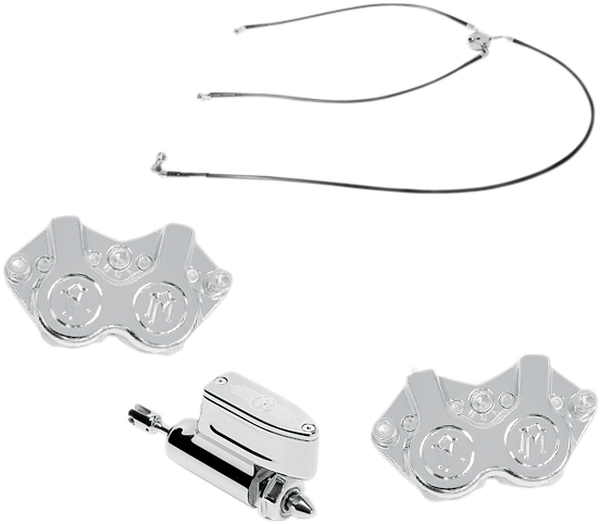 4-piston Rear Caliper/brake Kit For H-d Fl Trike Chrome, 1, nordicamoto.ro