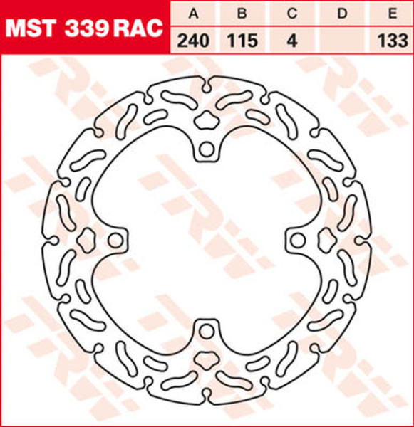 Contoured Fixed Brake Rotor, 2, nordicamoto.ro
